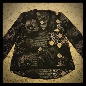 Dex Snakeskin Print Blouse